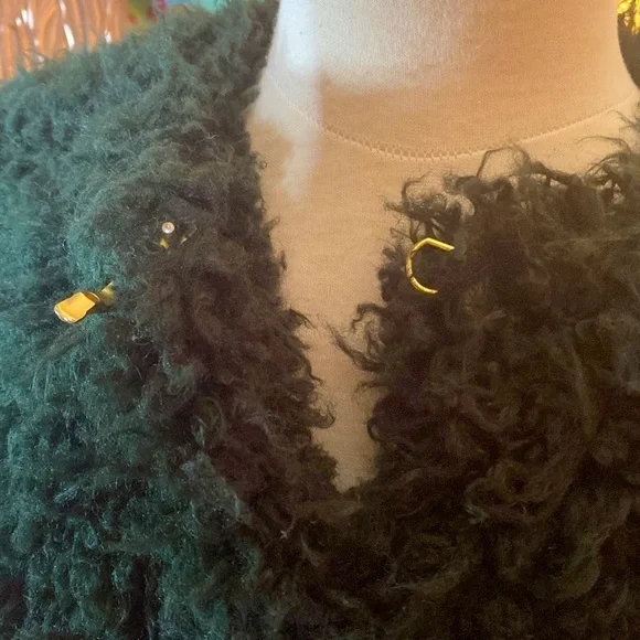 🌹Shrimps🌹 Vintage Faux Fur Colourblock Coat - Picture 8 of 12